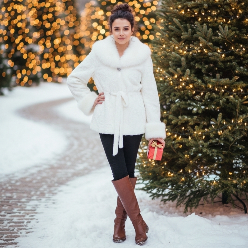 NEW Faux Fur teddy jacket coat White  wedding bridal